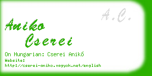 aniko cserei business card
